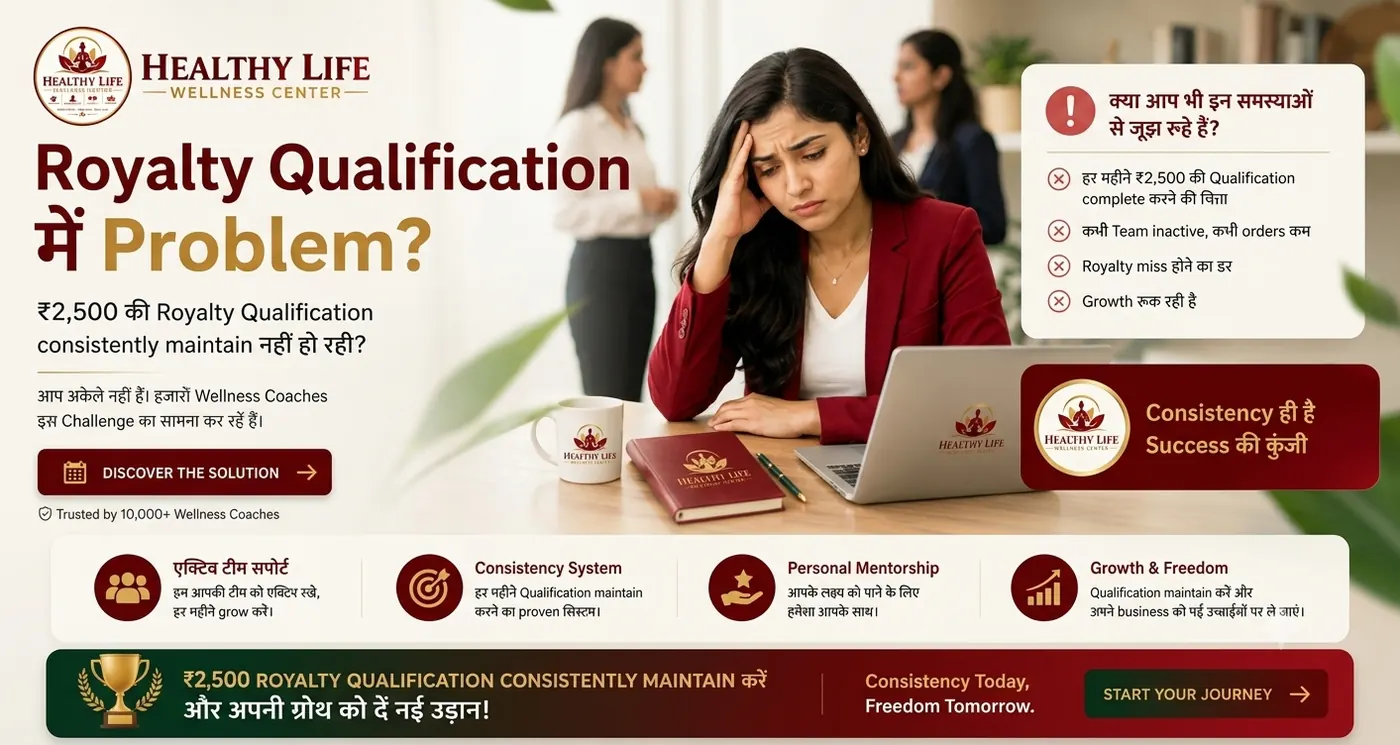 Royalty Qualification में Problem? — 2,500 की qualification consistently maintain न होने का poster